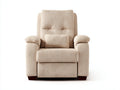 Liegesessel Stoffbezug 90 x 96 x 106 cm - Creme - Gepolsterter Relaxsessel für Wohnzimmer
