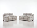 Relaxsofa Sets Lederoptik 165 x 98 x 103 cm - 165 x 98 x 103 cm - Cremeweiß-Braun - 2 teiliges Komfortdesign