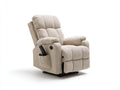 Liegesessel Cordstoff 92 x 96 x 108 cm - Beige - Gepolstertes Relaxdesign mit Fernbedienung