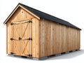 Gartenhäuser Holz 300 x 220 x 235 cm - Natur-Schwarz - Mit Doppeltür und Satteldach für Garten