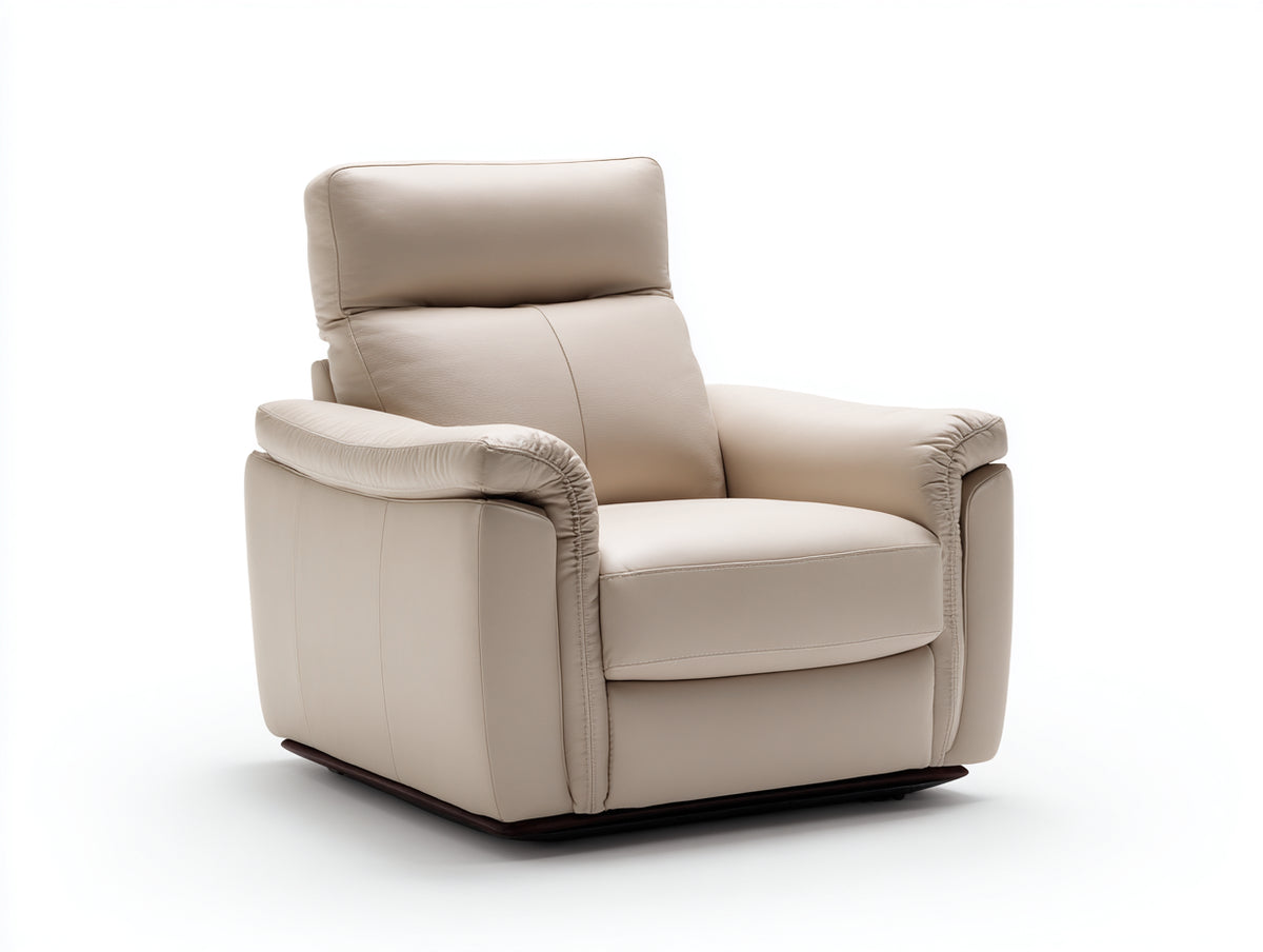 Liegesessel - Glatter Bezug 91x96x105 cm - Beige - Gepolsterter Relaxsessel mit hoher Rückenlehne und breiten Armlehnen