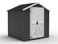 Gartenhäuser - Gerätehaus 180 x 120 x 210 cm - Anthrazit und Weiß - Gartenhaus mit Satteldach und Doppeltür